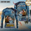 Maxcorners Fishing Seawave Stinky Finger Smoking Beer Custom Name & Team Name 3D Shirts