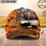 Maxcorners Hunting Forest Camo Sunset Scene Personalized Hat 3D Printed | Orange