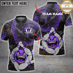 Maxcorners Bowling Angry Strike Multicolor Personalized 3D Shirt,  Furious Ball & Exploding Pins Shirts