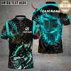 Maxcorners Thunder Wolf Disc Golf Polo Personalized Name, Team Name 3D Shirt (4 Colors)