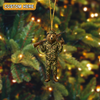 Maxcorners Personalized Camo Bear Hunter Attitude Hunting Acrylic Christmas Ornament And Keychain Custom Gift For Hunters 2D Flat