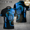Maxcorners Darts Shirt Golden Dragon Dartboard Swirl Design Multioptions Personalized Name, Team Name 3D Shirt (4 Colors)