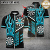 Maxcorners Darts Flaming Smoke Dart Design Multicolor Customized Name, Team Name 3D Shirts