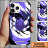 Maxcorners Bowling Fire Strike Pins Multicolor Personalized Name 3D Phone Case