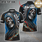 Maxcorners Darts Skull Paint Color Multicolor Options Personalized Name, Team Name 3D Shirt