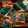 Maxcorners Trap Shooting Shotgun & Clay Target Range Graphic Multicolor Customized Name, Team Name 3D Shirts