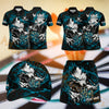 Maxcorners Darts Wolf Dartboard Flame Design Personalized Team Sportswear Set - Polo Shirt, Cap & Skorts