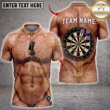 Maxcorners Darts Athletic Body Classic Dartboard Personalized Name 3D Unisex Shirt