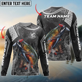 Maxcorners Trout Fishing Gray Camo Sport Personalized Name, Team Name 3D Long Sleeve Shirt