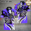 Maxcorners Darts Black Dragon Flame Multicolor Customized Name, Team Name 3D Shirts