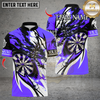 Maxcorners Darts Black Dragon Flame Multicolor Customized Name, Team Name 3D Shirts
