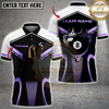 Maxcorners Luxury 8-Ball King Multicolor Customized Name, Team Name 3D Shirts| Black