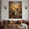 Maxcorners Wildlife Hunting Moose Bear Turkey Sunset Wilderness Personalized Canvas Wall Art