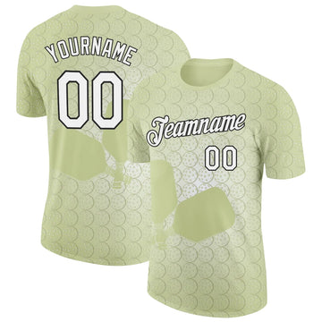 Maxcorners Pickleball Paddle Ball Light Olive Green Polka Dot Texture Personalized Name 3D Unisex Shirt