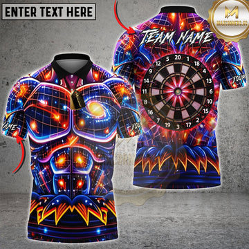 Maxcorners Cosmic Neon Skull Personalized Dartboard Multi Options Personalized Name, Team Name 3D Shirt