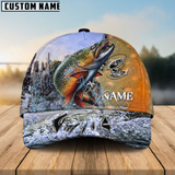 Maxcorners Trout Fishing Clear Water Skin Customized Name 3D Cap