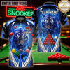 Maxcorners Pool Game Tops Tribal Pattern Billiards Multicolor Customized Name 3D Shirt