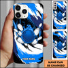 Maxcorners Bowling Fire Strike Pins Multicolor Personalized Name 3D Phone Case