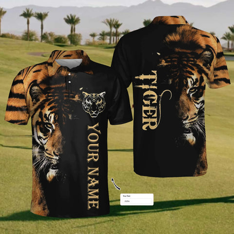 Maxcorners Custom King Of The Jungle Golf Polo Shirt, Mens Golf Shirt, Gift For Golfers