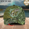 Maxcorners Fishing Marsh Grass Water Splash Personalized 3D Cap (12 Fish Species)