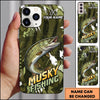 Maxcorners Olive Geometric Grunge Personalized Name Phone Case (13 Fish Species)