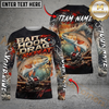Maxcorners Fishing Bait Hook Drag Repeat Custom Name & Team Name 3D Shirts