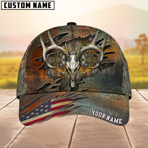 Maxcorners Deer Hunting Personalized Name 3D Cap