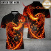 Maxcorners Bowling & Pins Flame Rising Phoenix Customized Name, Team Name 3D Shirt (4 Colors)