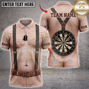 Maxcorners Darts Funny Body Belt Waist Classic Dartboard Personalized Name 3D Unisex Shirt