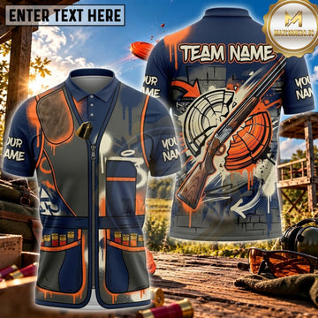 Maxcorners Clay Shooting Dynamic Shotgun Utility Vest Personalized Name 3D Unisex Shirt