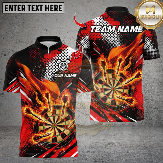Maxcorners Burning Dartboard Darts Multicolor Customized Name, Team Name 3D Shirts
