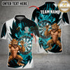 Maxcorners Darts Flaming Dartboard Angry Monkey Player Multicolor Customized Name, Team Name 3D Shirts