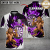 Maxcorners Darts Flaming Dartboard Angry Monkey Player Multicolor Customized Name, Team Name 3D Shirts