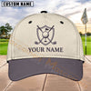 Maxcorners Golf Shield Clubs Logo Personalized Name 3D Cap (7 Colors)