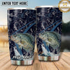 Maxcorners Fishing Tumbler Navy Camouflage Angler Design Personalized Name Tumbler (13 Species)