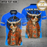 Maxcorners Dart Shirt Retro Cowboy Style Sunglasses Design Multioptions Personalized Name, Team Name Unisex 3D Shirt (4 Colors)