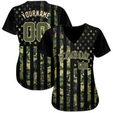 Maxcorners Custom Royal White-Red 3D American Flag Premium Baseball Jersey LM0210