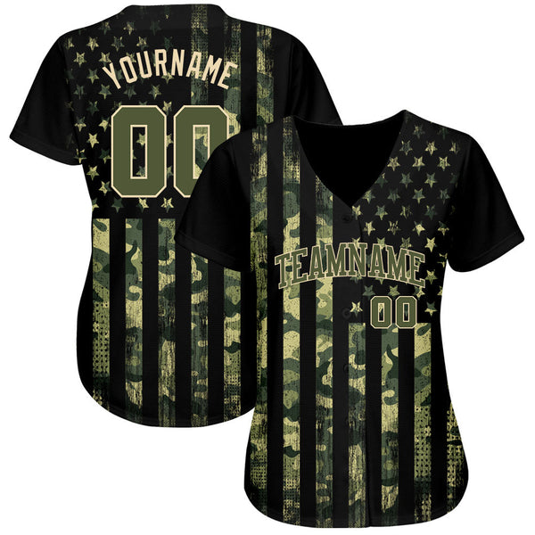 Maxcorners Custom Royal White-Red 3D American Flag Premium Baseball Jersey LM0210