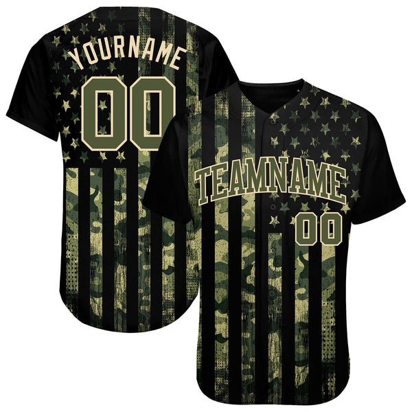 Maxcorners Custom Royal White-Red 3D American Flag Premium Baseball Jersey LM0210