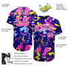 Maxcorners Custom 3D Pattern Design Music Festival Authentic Baseball Jersey LM2605