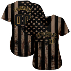 Maxcorners Custom Camo Royal Red-White 3D Salute To Service American Flag Premium Baseball Jersey LM0210