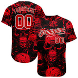 Custom Skulls Pattern Authentic Baseball Jersey