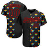 Maxcorners Custom Rainbow For Pride Month Love Is Love LGBT 3D Authentic Baseball Jersey LM2605