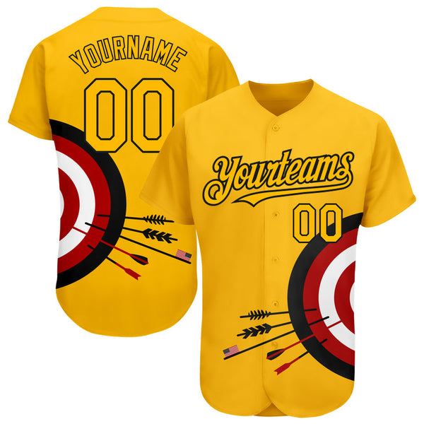 Maxcorners Dart Board Target 3D Pattern Design Baseball Jersey 3D Shirt