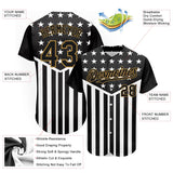 Maxcorners Custom Navy Red-Royal 3D American Flag Premium Baseball Jersey LM0210