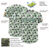 Maxcorners Custom White Green 3D Pattern Design Rodeo Cowboy Authentic Baseball Jersey LM2605