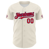 Maxcorners Custom Black Fire Red-Royal 3D Patriotic American Flag And Muscle Car Premium Baseball Jersey LM0210