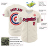 Maxcorners Custom Black Fire Red-Royal 3D Patriotic American Flag And Muscle Car Premium Baseball Jersey LM0210