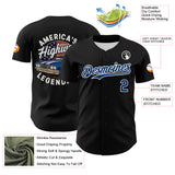 Maxcorners Custom White Red-Royal 3D Patriotic American Flag Premium Baseball Jersey LM0210