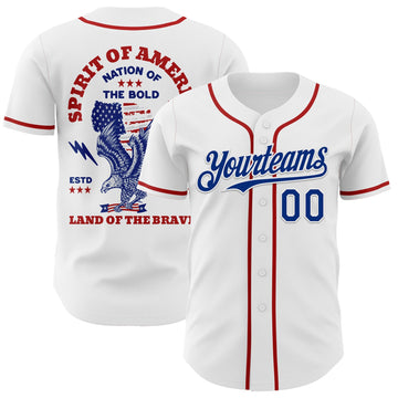 Maxcorners Custom White Fire Red-Black 3D Patriotic American Flag And Splatter Statue of Liberty Premium Baseball Jersey LM0210